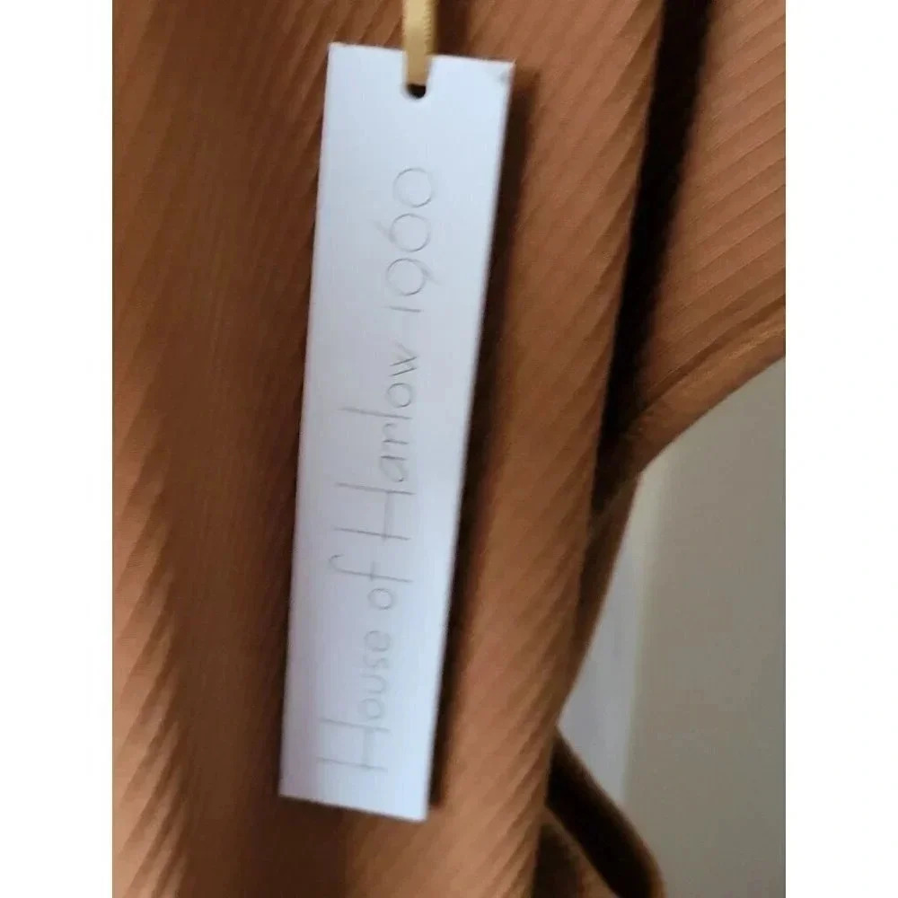 House Of Harlow 1960 Ribbed Knit One Shoulder Midi Bodycon Dress Size S - Picture 6 of 9